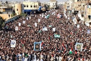 Rally of Yemeni people in support of Palestine