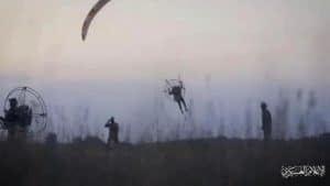 Infiltration of Palestinian resistance fighters into Zionist settlements with paragliders on October 7th