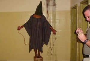 Torture of Iraqi prisoners in Abu Ghraib by US military mercenaries